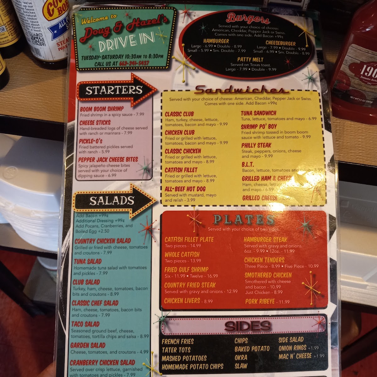 Menu Doug & Hazel's Drive In-1