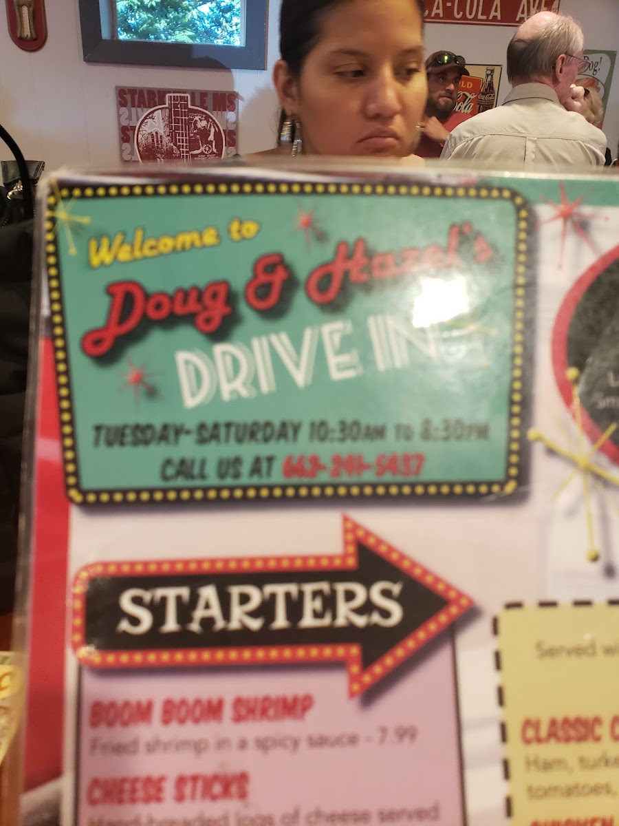 Menu Doug & Hazel's Drive In-4